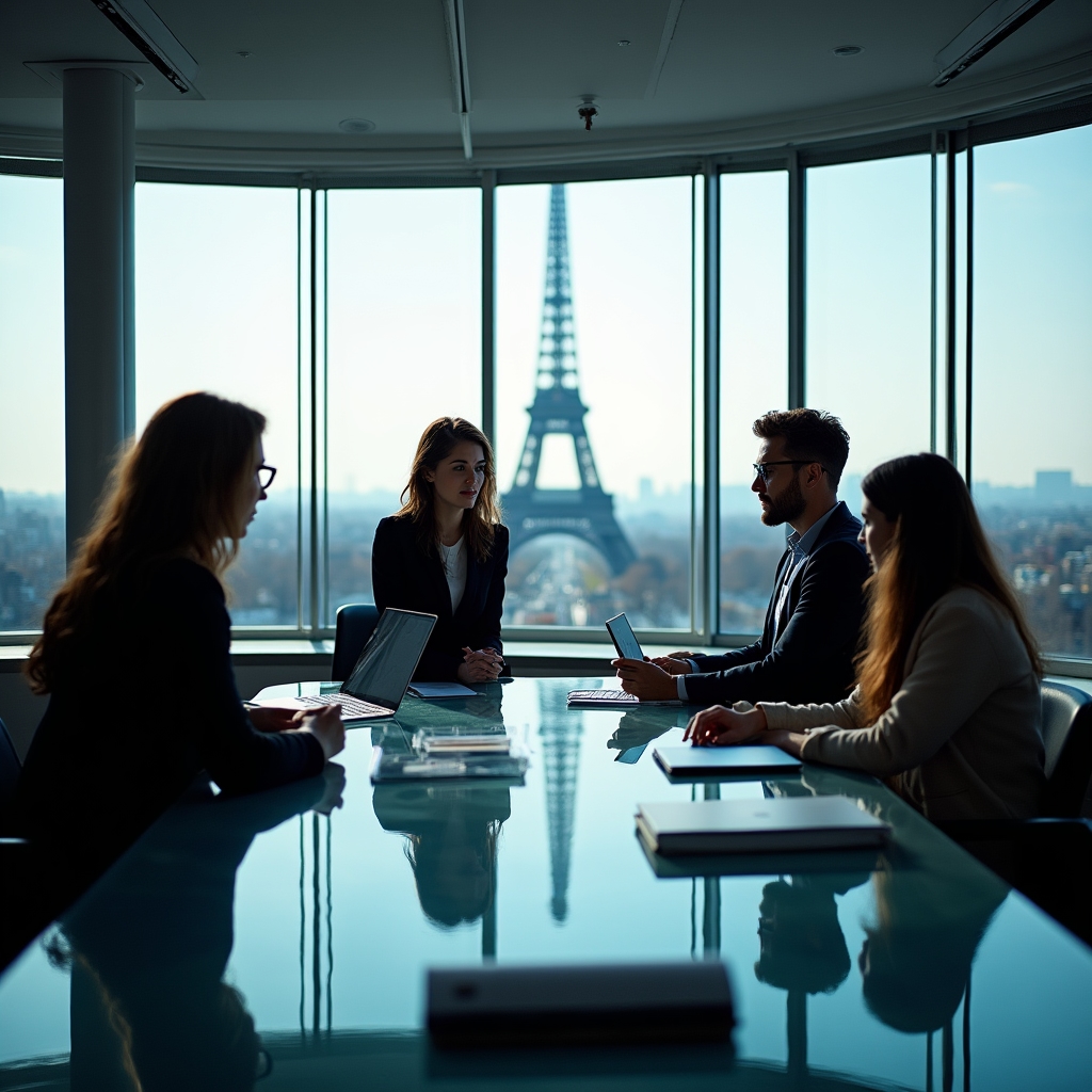 Équipe de stratèges en réunion